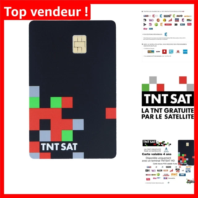SERVIMAT Viaggio Décodeur Satellite HD + Carte FRANSAT à Vie + Déport IR + Cable 12V