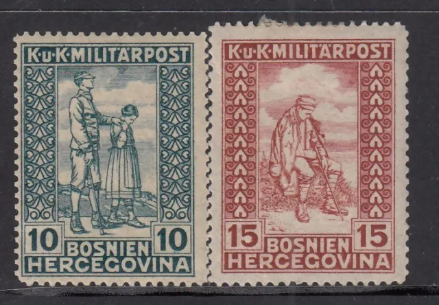 Bosnia Herzegovina - War Invalids Fund (MLH Full Set) 1918 (CV $5)