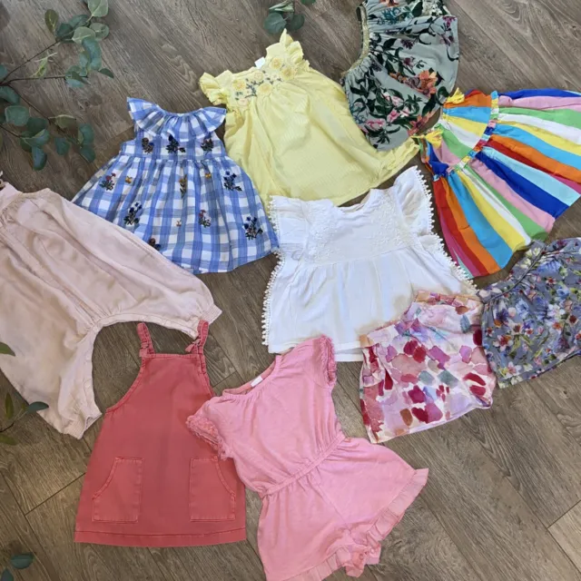 NEXT baby girls summer bundle dress tops shorts jumpsuit age 9-12 mths
