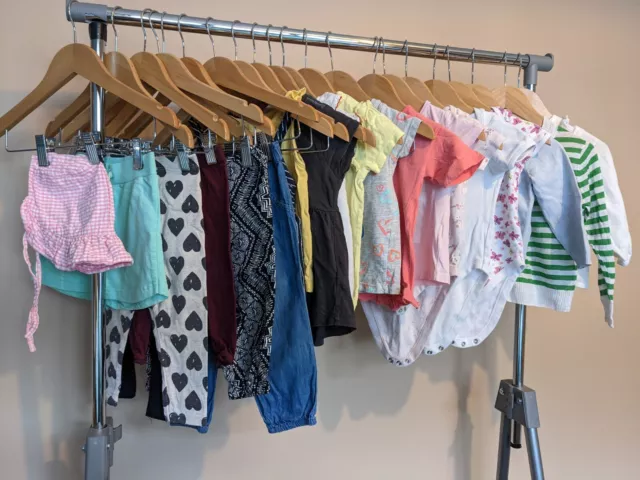 Girls Clothes Bundle Age 12-18 Months Summer T Shirts Shorts Vest Next Tops F&F