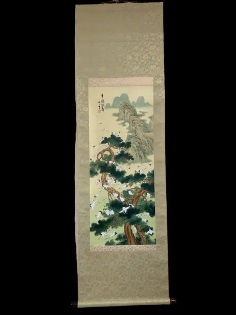 HANGING SCROLL CHINESE ART Painting calligraphy Hand Paint kakejiku #437