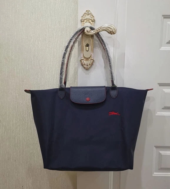 Brand New Longchamp Le Pliage Club Large Nylon Tote Bag L Navy