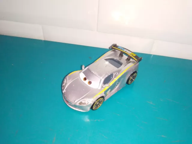 BAC1 Voiture en métal Mattel Cars Disney pixar lewis hamilton argenté carbone
