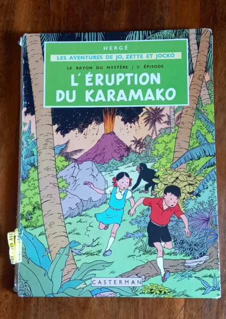 BD Ancien Jo Zette et Jocko 4 Le rayon du mystère 2 L'éruption du Karamako Hergé