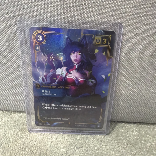 AHRI 2025 LEAGUE of Legends Riftbound English TCG OGN 119a/298 Foil £26 ...