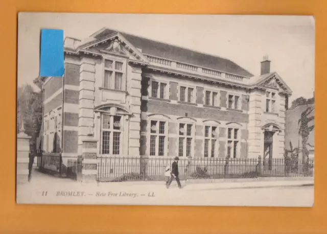 Kent- New Free Library,  Bromley.  LL- 11-   Louis Levy  Postcard