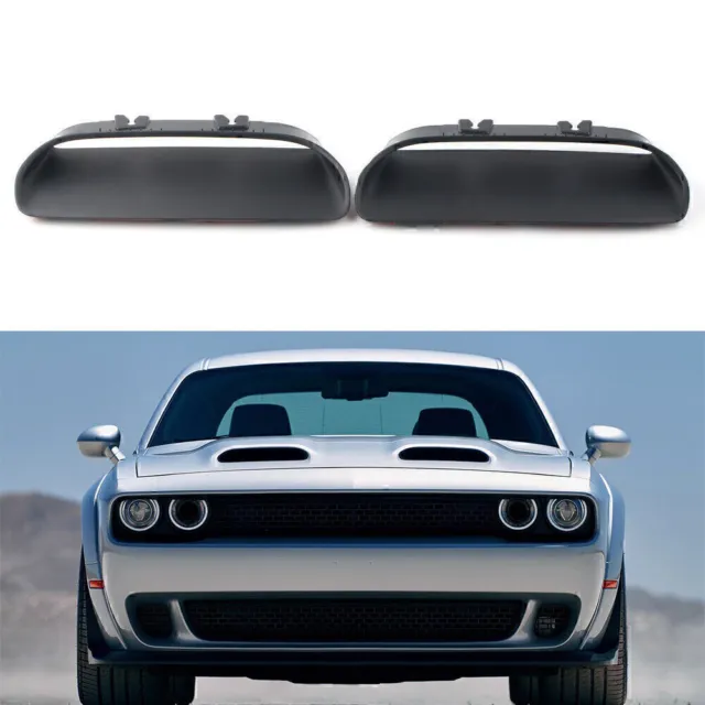 Pair ABS Black Hood Bezels Left and Right For Dodge Challenger Redeye 2019-20 UK
