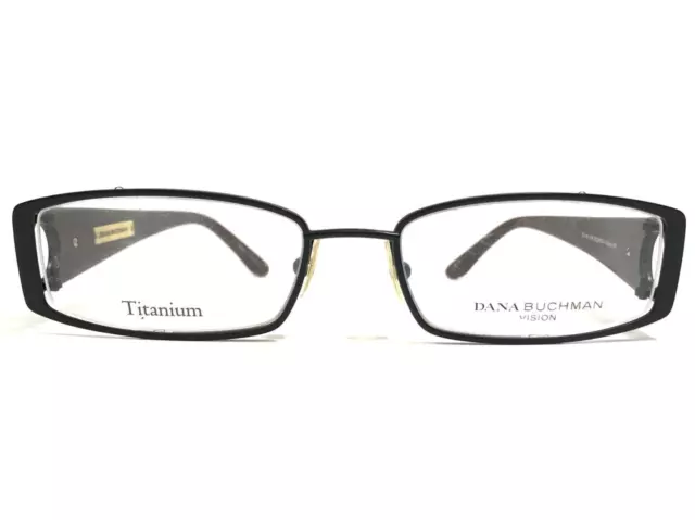 Dana Buchman Eyeglasses Frames GEORGIA BK Black Brown Rectangular 52-18-135