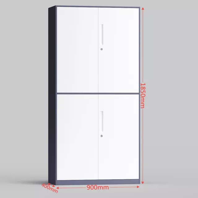 Filing Cabinet Storage Unit 4 Doors 4 Compartments Adjustable Shelf