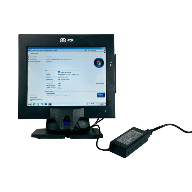 NCR Touch Terminal 7743 Intel R Atom 2.13-2.33 GHz w/ AC Adapter Ready For Work