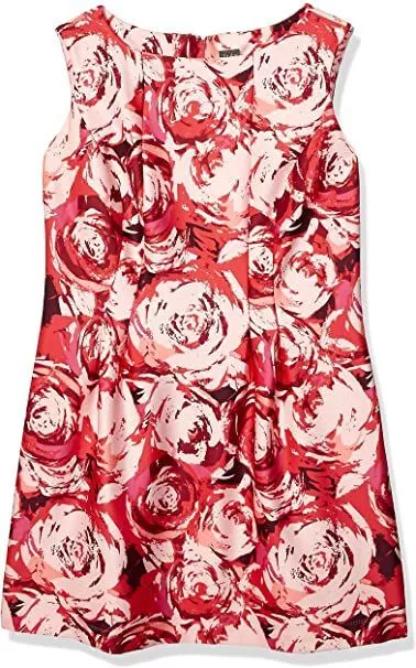 Taylor Floral Scuba Fit And Flare Dress 24W