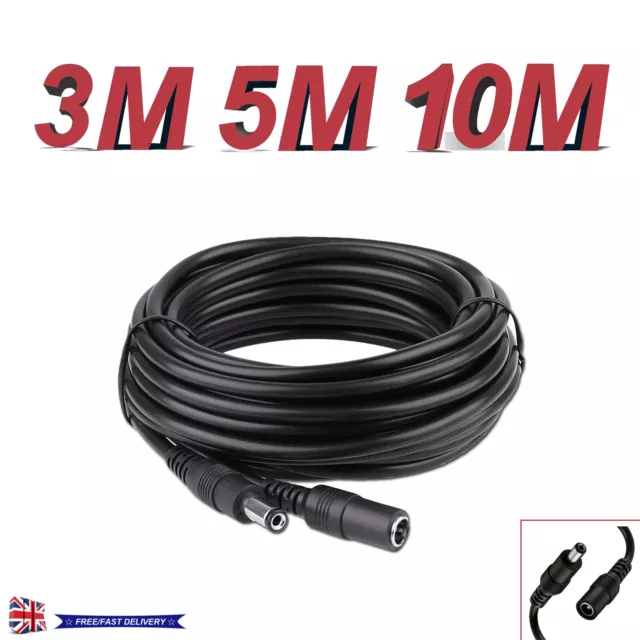 DC Power Supply Extension Cable Wire 12V for CCTV Camera/DVR/PSU Lead 3M/5M/10M