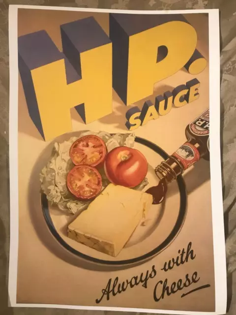 HP Sauce , limited eddition print from original artwork from the 1930s