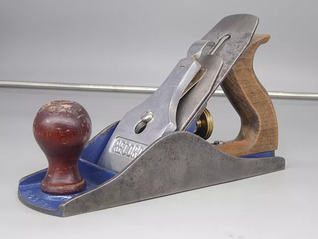 Vintage Record No 4 1/2 Smoothing Plane Carpenters Woodworking Plane Tool