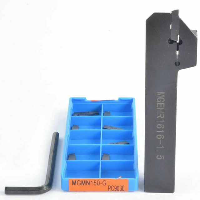 Kit Portautensili Per Tornitura MGEHR1616-1.5 Con 10 Inserti MGMN150-G PC9030 – Per Semilavorazione E Finitura