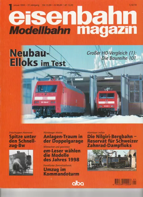 EisenbahnMagazin 1999/1: Neubau-Elloks im Test, Nilgriri-Bergbahn