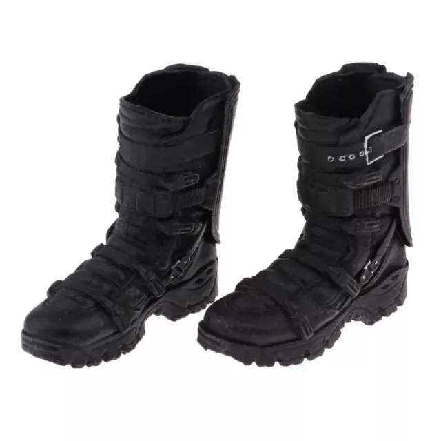 1:6 Man's Shoes Mid-calf  Boots for 12'' Hottoys Musular Male Body