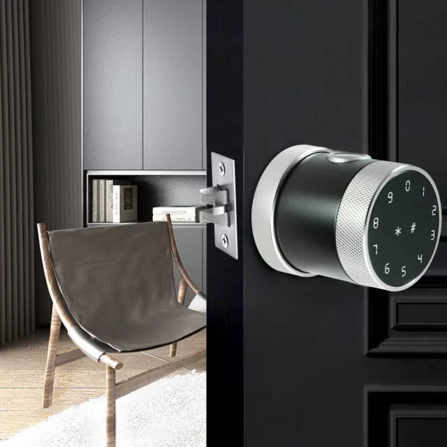 Fingerprint Smart Door Lock Password/App/Card Entry Electronic Knob Zinc Alloy