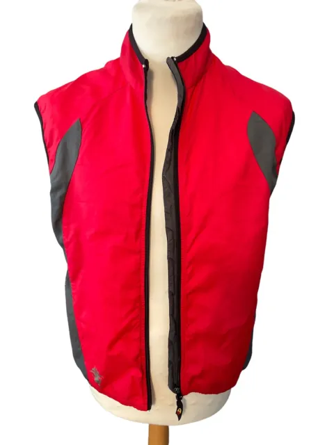 northwave red black sleveless zip up gilet/jacket men size M (FM26)