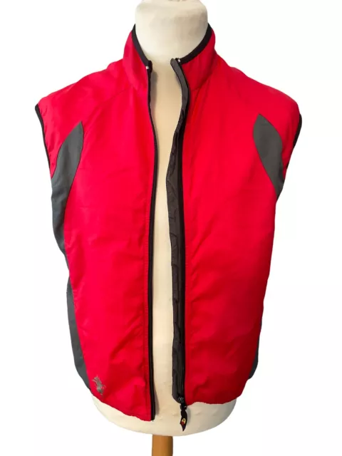 northwave red black sleveless zip up gilet/jacket men size M (FM26)