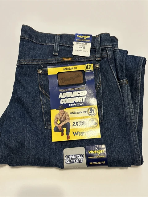 Brand New Wrangler Western Men Jean’s Premium Performance Cowboy Cut 38x36