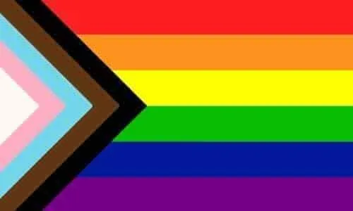 Progress Pride Rainbow Flag 98cm (3.2ft) x 68cm (2.2ft) LGBTQ+