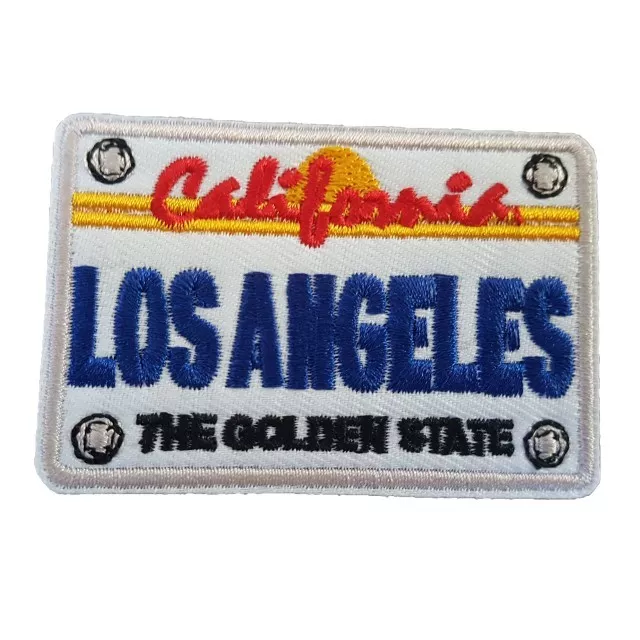 California License plate LOS ANGELES Iron On Patch Sew on Transfer USA License