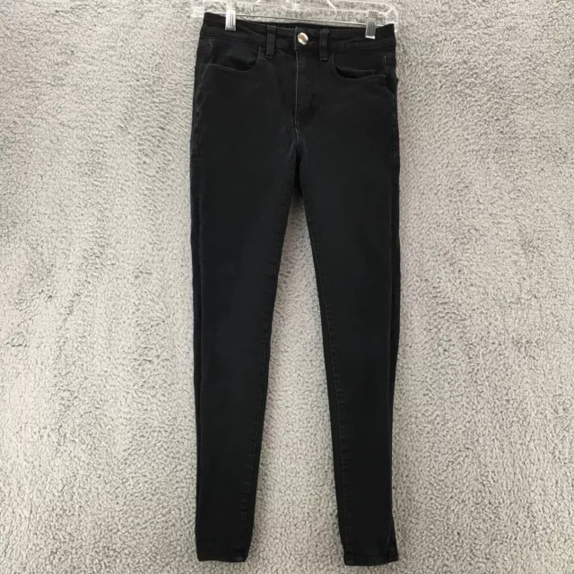 American Eagle Outfitters 360 Super Stretch Jegging Jeans Womens Size 2 Black