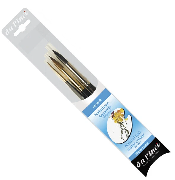 Set 3 pennelli misti DA VINCI - KIT per acquerello  (4235VINCI)