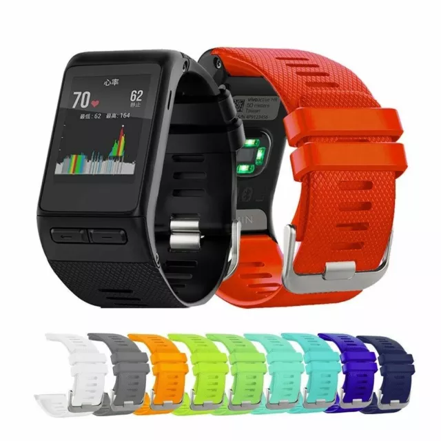 For Garmin VivoActive HR Silicone Strong Fitness Replacement Band Wrist Strap 3