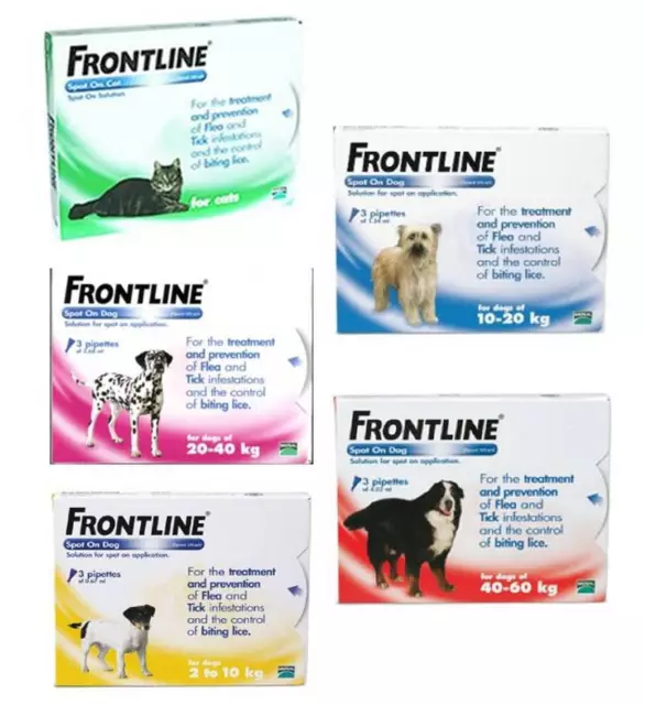 Frontline Spot On Flea, Tick & Lice Treatment (AVM-GSL) For S,M,L,XL Dogs & Cats