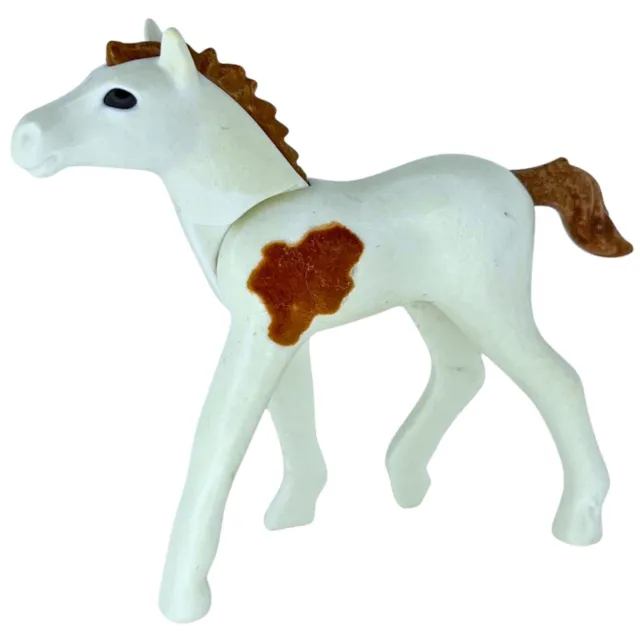 Playmobil pony blanco cría de caballo para granja