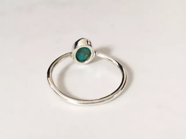 Sterling Silver Turquoise Ring Gemstone Stack Stackable Size 5 6 7 8 9 10 11 12 3