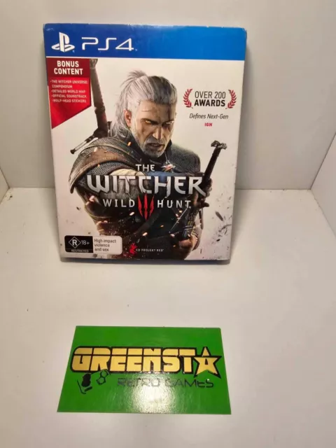 The Witcher 3 WILD HUNT - PS4 w/ Bonus Soundtrack disc Playstation 4,  Complete