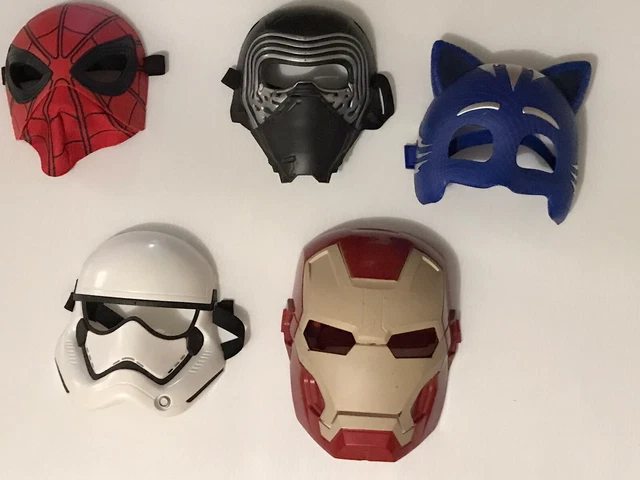 Kids Hard Plastic Superhero Mask lot Of 5 . Get 1 HERO Mask FREE! 2012-2016