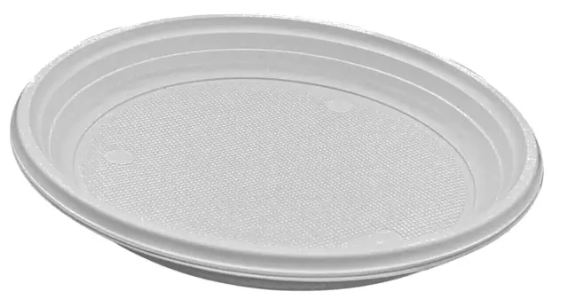 Wiederverwendbar 100x Ungeteilt Menüteller Ø22cm Plastik Teller Kuchen Schale