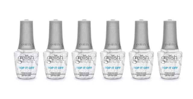 Nail Harmony Gelish LED/UV Top It Off   Soak Off Gel Top Coat 0.5oz  bundle 6pcs