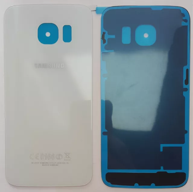 Samsung Galaxy S6 SM-G920F Akkudeckel Backcover  Rückseite Glas  Pearl Weiß