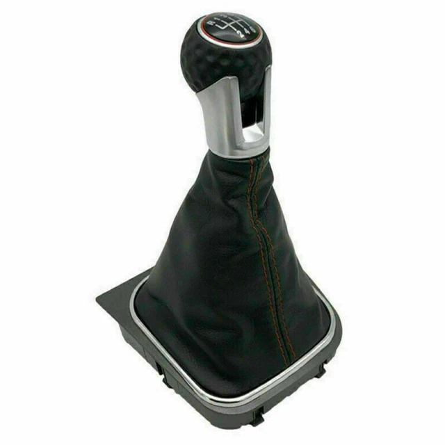 6 SPEED GEAR Shift Stick Knob Handle Shifter Boot Cover for VW Golf MK5