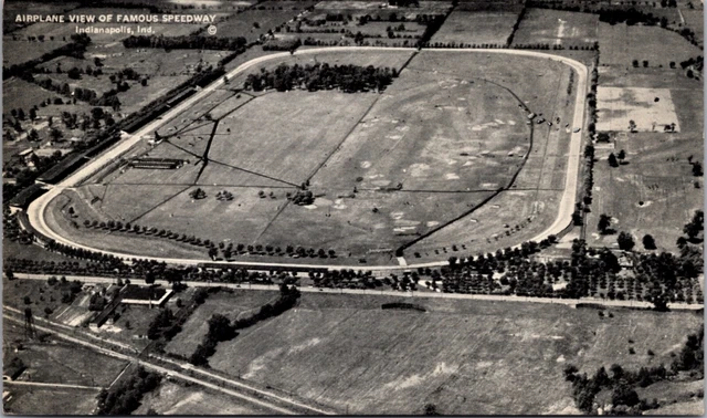 Postcard Airplane View of Famous Speedway in Indianapolis, Indiana