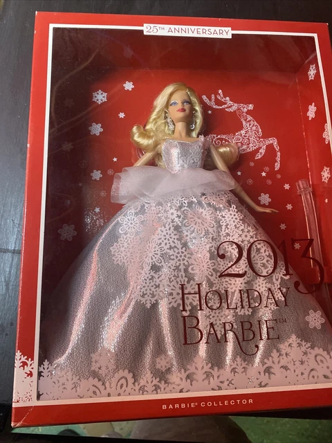 MATTEL 2013 HOLIDAY BARBIE Collectors Doll 25th Anniversary