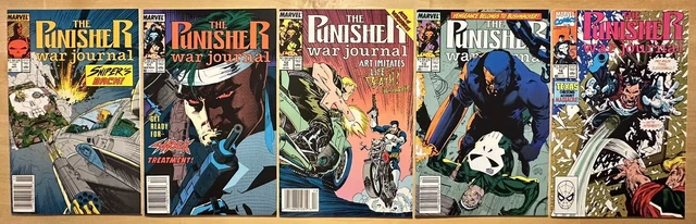 Punisher War Journal #10, #11, #12, #13, #16 - Marvel Copper Age Comic Book Lot