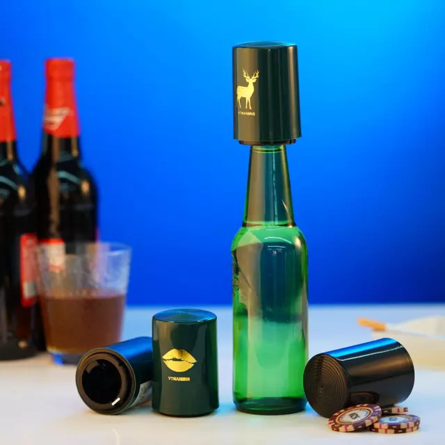 Magnetische automatische Bier Flaschenöffner Push Down Geschenke DE I2A8