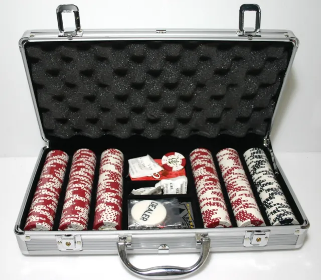 Budweiser Poker chip set, includes two decks & dealer marker, new