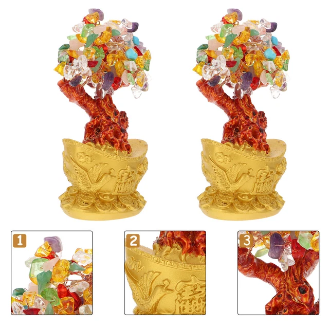 LIJUCAI 7 pollici Feng Shui Cristallo Soldi Ricchezza Fortuna
