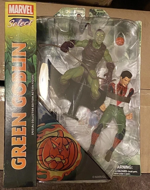 Marvel Diamond Select Green Goblin & Unmasked Spider-Man Figure New