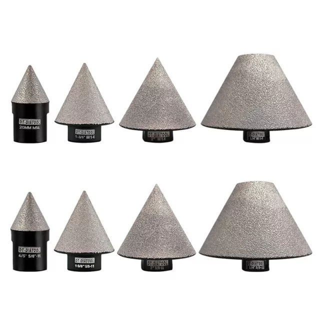 Diamond Beveling Chamfer Bits 20mm-82mm Porcelain Tile Milling Finger Cone Bit