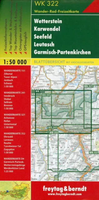 Wetterstein, Karwendel, Seefeld, Leutasch, Garmisch Partenkirchen 1 : 50 000 3