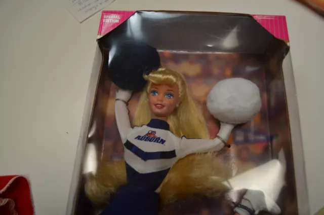 Vintage Barbie Cheerleader Auburn University 1996 Unique manufacture defect NIB