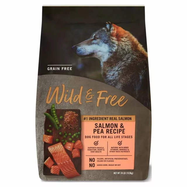 Wild & Free Salmon & Pea Recipe Dry Dog Food, Grain-Free, 24 lbs